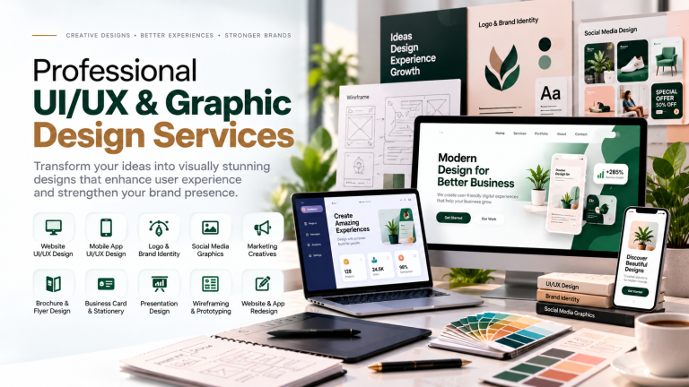 Professional UI/UX & Graphic Design Services