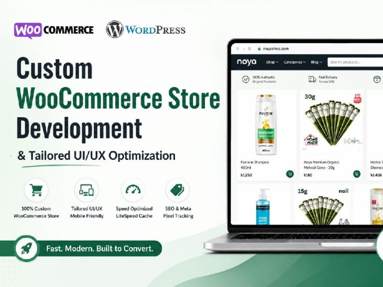 Custom WooCommerce Store Development & Tailored UI/UX Optimization